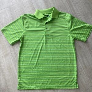 Ben Hogan Performance Golf Polo Men’s Small Green Striped Shirt 34/36